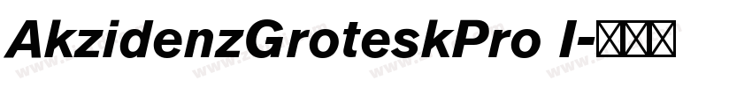 AkzidenzGroteskPro I字体转换